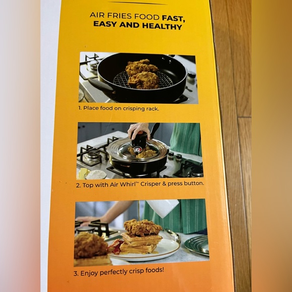 Air Whirl crisper Air Fryer Lid . tempered glass/stainless steel. - Picture 8 of 15